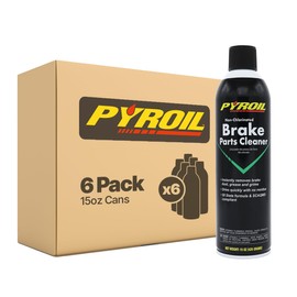 Pyroil Non-Chlorinated Brake Parts Cleaner, No VOC (50 State Formula), Instantly Removes Brake Dust, Grease & Grime, Quick Drying, 15 Oz (Pack of 6)