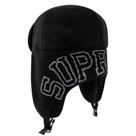 Clakllie Polar Fleece Winter Hat with Ear Flaps Windproof Aviator Hat Faux Fur Hat for Men Women Warm Bomber Hat Ushanka Russian Hat, CDGE-PL2402-Black