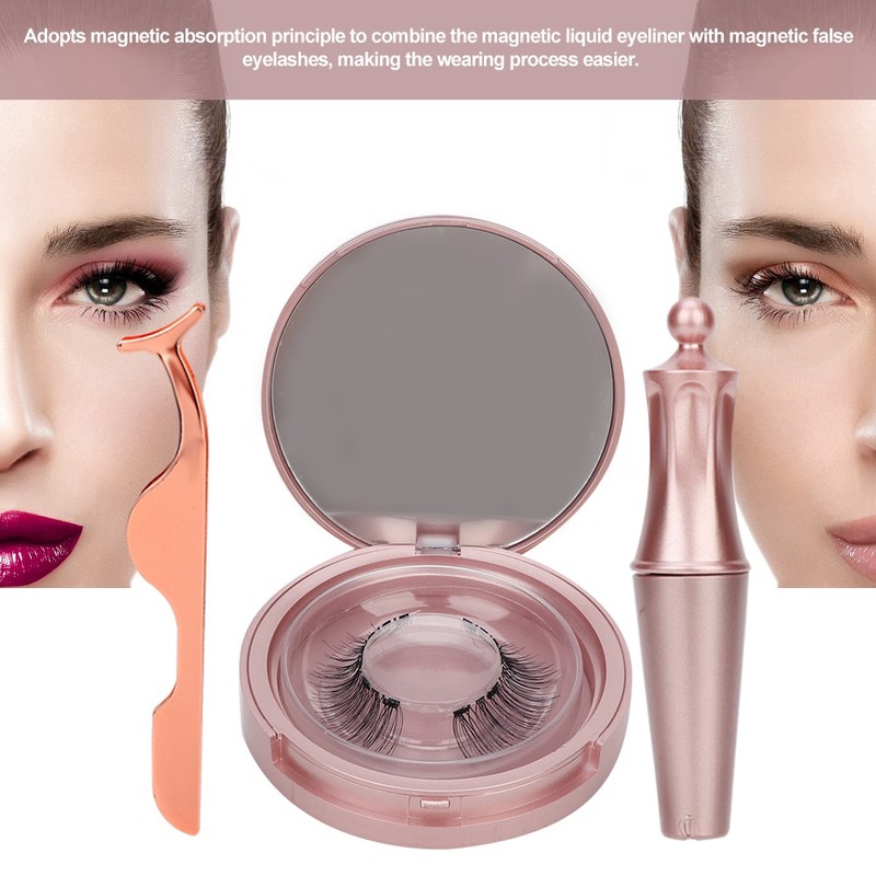 Magnetic Liquid Eyeliner Natural False Eyelashes Kit Magnet Fake Eyelashes