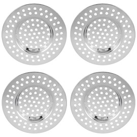 RSYHVG 4pcs Sink Strainer Stainless Steel Shower Drain Covers Filter Sink Sieve Sink Hole Strainer Bath Drain Protector Hair Catcher Stopper Strainer Plug Trap Filter for Bathroom Kitchen Shower