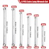 RIMKOLO 6-Piece Extra Long Double Box End Wrench Set Chrome