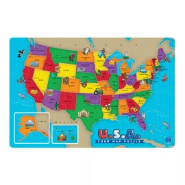 Educational Insights New - Educational Insights USA Foam Map Floor Puzzle: 54 Pcs - Ages 3-8