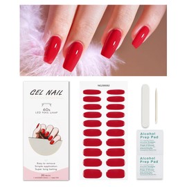 Nagelfolie Rot, KALEFUL Gel Nail Nagelfolien Selbstklebend Uv Härtend Nail Art Sticker Dekoration Nageldesign Zubehör