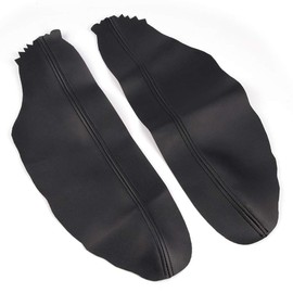 Leather Front Door Panels Armrest Lid Cover Compatible with Honda Accord Coupe 2008-2012 Armrest Vinyl Protector Skin Black