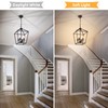 4 Light Chandelier, Industrial Ceiling Light Black Lantern Light Fixtures