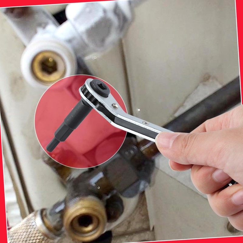 LEONTOOL Valve Key Wrench, Square Ratchet Wrench, Reversible Ratchet Wrench,