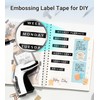 EazeID Embossing Label Maker Machine with 10 Tapes Black, Vintage