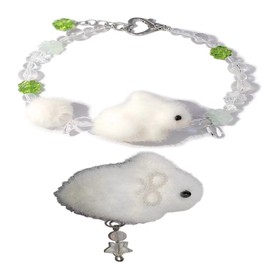 XioBingYou Easter Jewelry Set for Women Flocking 3D Rabbit Crystal beaded Choker Cute Bunny Bowknot Hair Clip Easter Necklace Y2k Accessories Gift