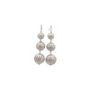 Women Fashion Jewelry Hook Earrings Set Long Silver Mesh Metal