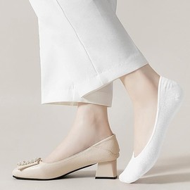 Fia Direct 6 Pairs No Show Trainer Socks Womens Invisible Women Ladies Low Cut Cotton Ankle Multipack Thin Breathable Summer Casual Sock UK 4-7 (White, 6Pairs)