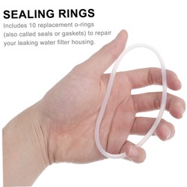 Zerodeko 10Pcs Sealing Gasket Washer Kit for Water Purifier Rings UV Heat Resistant Easy to Install for Filters Compatible with Ro Membrane Systems