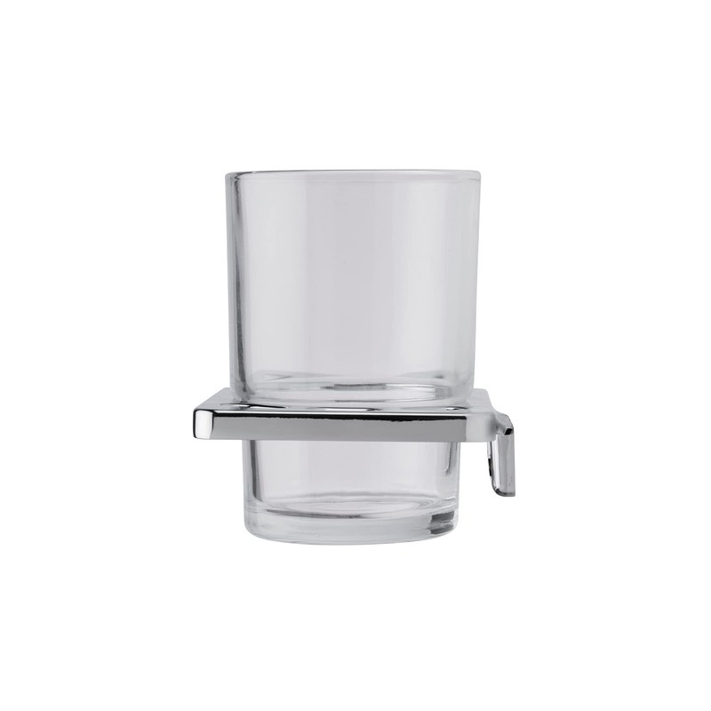 Croydex QM731841 Sutton Wall Mounted Tumbler & Holder with Zinc