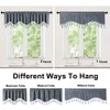 ELKCA Double-Sided Chenille Window Curtains Tier for Kitchen Grey Scalloped