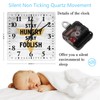 Mighun PVC Clock Stay Hungry Stay Foolish Wall Clock Quote