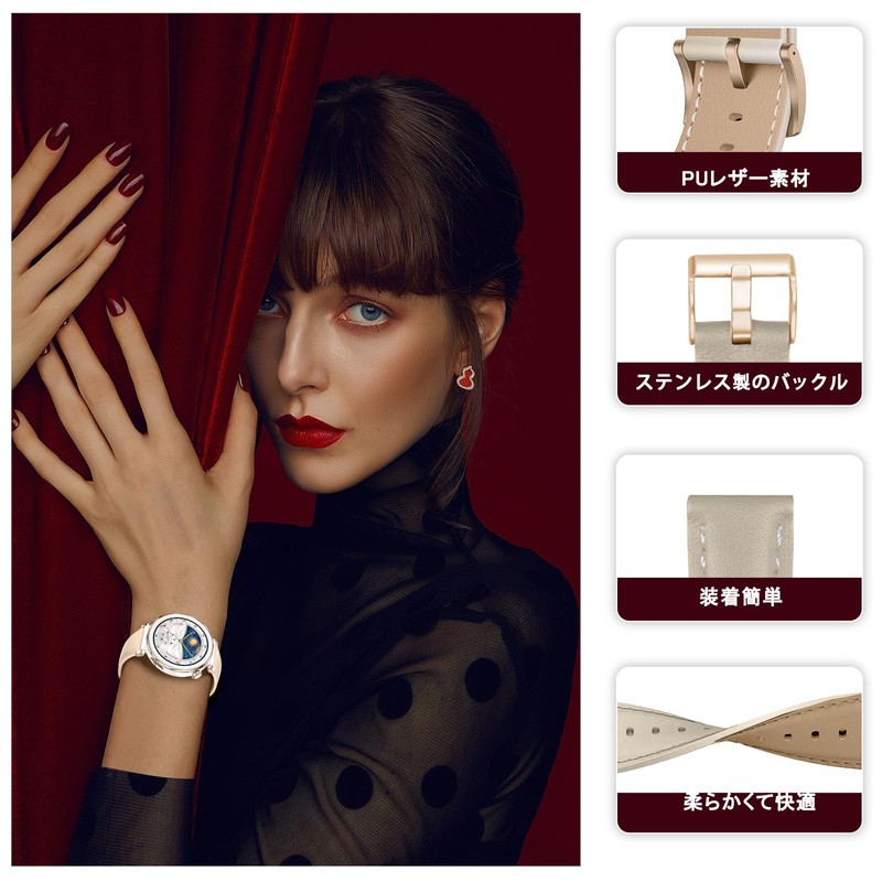 [LanQii] 22mm 20mm 18mm 14mm Band for Leather Band PU