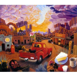 Stephen Morath, "Sunset Ride" poster, 22.25"x25.5"w image Just a few remaining