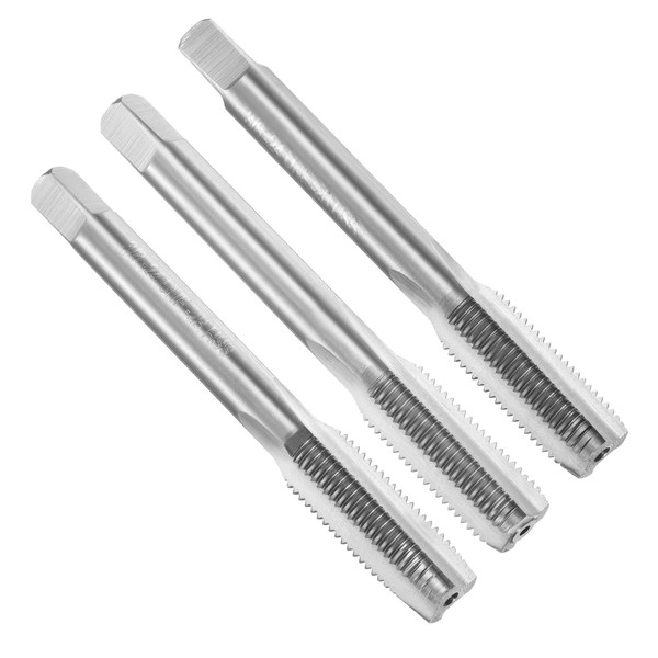 sourcing map 3pcs Hand Tap Set, 3/8"-24 UNF Taper/Plug/Bottom Thread