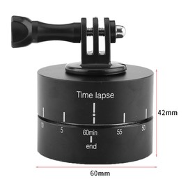 Acouto 360° 60 Minutes Panning Rotating Tripod Time Lapse Stabilizer, Tripod Adapter for, Time Lapse Rotator, Time Lapse Mount, Planning Tripod - SKU