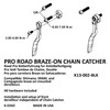 K-EDGE Pro Road Braze-On Chain Catcher, Black Gunmetal,One Size,350001001