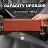 Tumecos Car Seat Pockets PU Leather Car Console Side Organizer