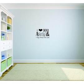 Decal - Peel & Stick Wall Sticker : I Love You Bushel Apeck & A Hug Around The Neck Home Decor Picture Art Size :16 Inches x 24 Inches