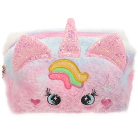 PACKOVE Bag Unicorn Makeup Bag Fuzzy Makeup Bag Unicorn Vanity Bag Unicorn Purse Christmas Unicorn Gift Toiletry Accessories Organizer Travel Plush Coin Purse Hand Carry