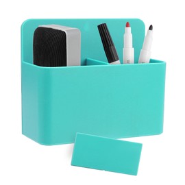 Magnetic Pencil Cup/Pen Basket for Whiteboard, Refrigerator, Locker Accessories, School and Office Supplies (Green)