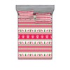 Ambesonne Nordic Fitted Sheet & Pillow Sham Set, Classical Reindeers