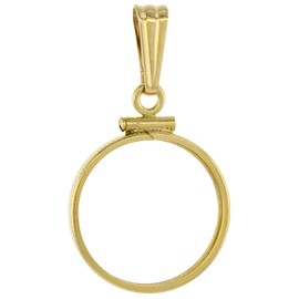 Sabrina Silver 14k Gold Filled Penny Bezel Screw Top 19 mm Coin Edge 1 Cent Coin NOT Included