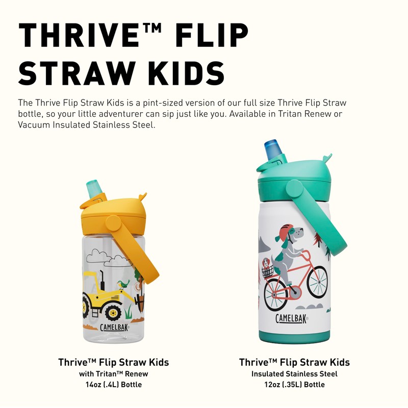 CAMELBAK THRIVE FLIP STRAW KIDS 14 oz Sports Bottle -