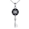 VONALA Hecate/Star of David/Triple Moon Goddess Necklace Sterling Silver Wheel