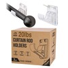 2pcs Heavy Duty Curtain Rod Holders with Wide Hook, 5X