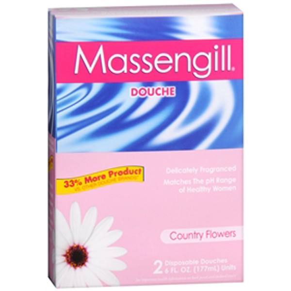 Massengill Disposable Douche, Country Flowers, 6 fl oz (177 ml) Twin Pack