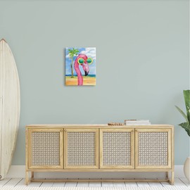 Stupell Industries Looking Good Flamingo Tropical Canvas Wall Art, Design by Paul Brent