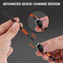 LOZAGU 21-Piece Hex Head Allen Wrench Drill Bit Set, Metric and SAE S2 Steel Hex...