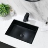 Undermount Bathroom Sink Rectangle, BoomHoze 20"x15" Black Vessel Sink Porcelain