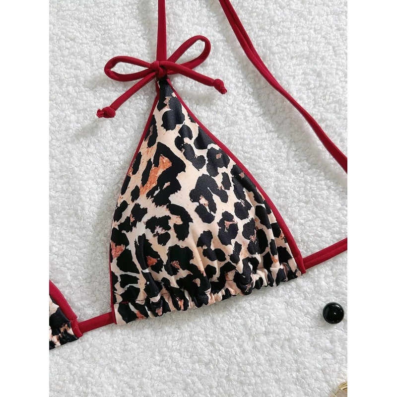 Falainetee - Traje de baño con estampado de leopardo para