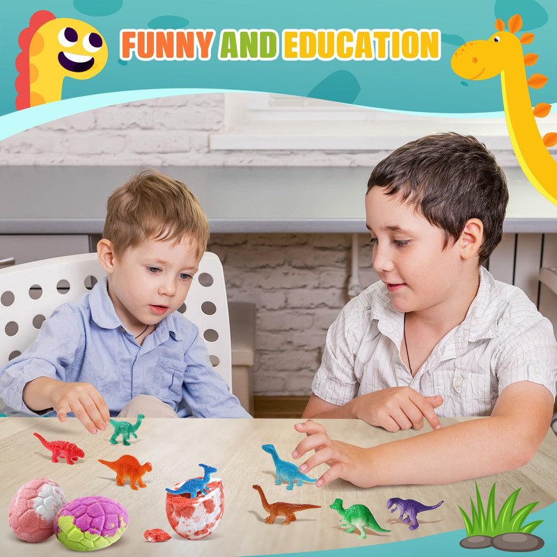Qivatex Bath Bombs for Kids with Dinosaur Toys Inside, 9