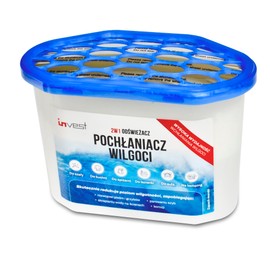 Invest 6 x Dehumidifier Including 230 g Refill Pack Granules Room Dehumidifier for Kitchen Bathroom Camper without Electricity, Moisture Absorber Dehumidifier, Protection Against Mould and Odours