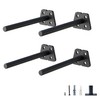 NEODROP 4-Pack 4 Inch Hidden Floating Shelf Bracket, Heavy Duty