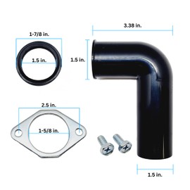 Mr. Scrappy Garbage Disposal Drain Elbow Replacement Kit - Includes 1.5" Elbow, Flange, Gasket, and Two Screws