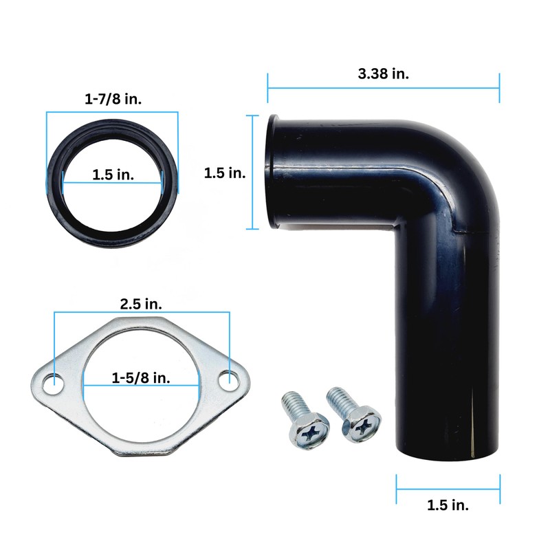 Mr. Scrappy Garbage Disposal Drain Elbow Replacement Kit - Includes