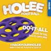 JW Pet Hol-ee Football Dog Toy Puzzle Ball, Natural Rubber,