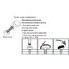 LFPartS - Marco de matrícula de acero inoxidable para motocicleta