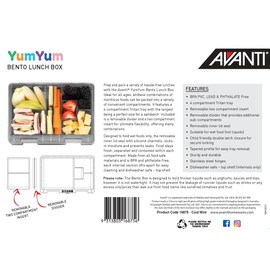 Avanti YumYum Bento/Lunch Box, Organic Olive, 16878