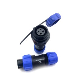 2 x Aviation Plug SP13 4-Pin Male Plug and Female Socket Cable Connector IP68 2 Pin Aviation Plug for Outdoor Lamps Used 200 V 5 A