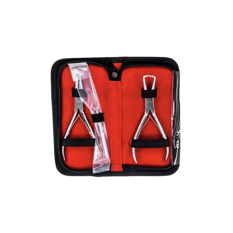 Kit Pinzas Extensiones Para Cabello 3 Pzs Profesional Aashta Color