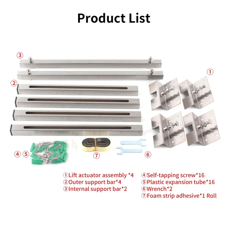 TYESTAND CPT-4 Undermount Sink Supports Brackets Adjustable Stainless Steel Installation