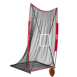 ZELUS 7x4 ft Football Kicking Net, Portable Football Throwing Net with Target Zone Attachment, Sideline Training Tool for Kids Adults Punting Kicking Passing Snapping Practice, Carry Bag Included