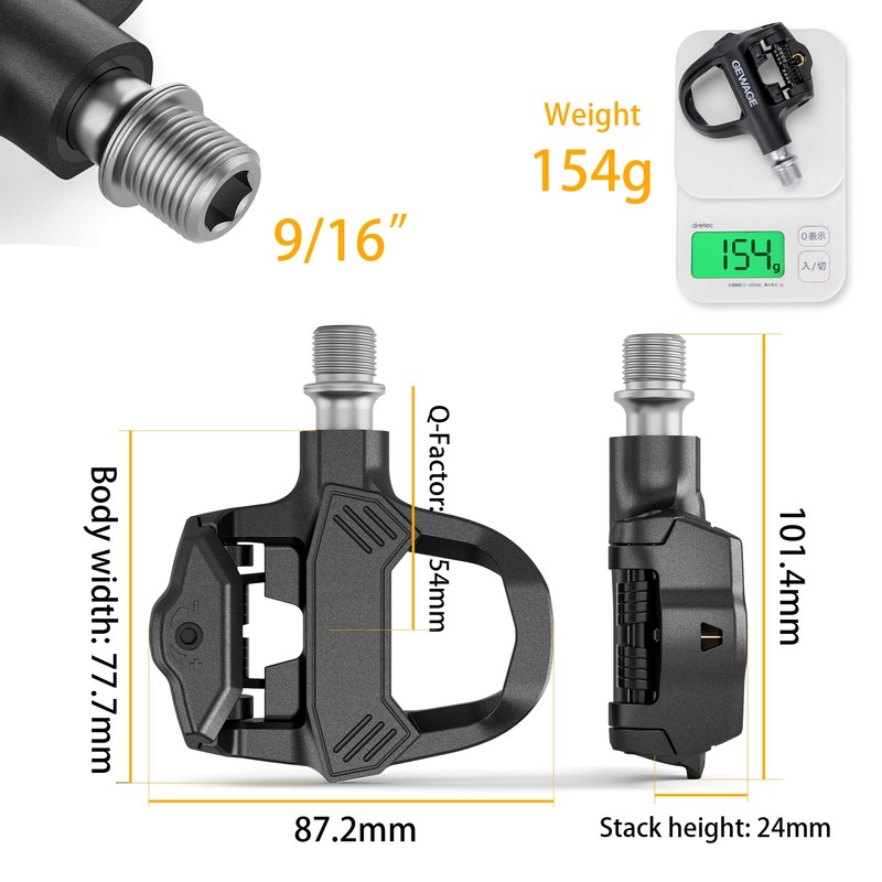 GEWAGE Click Pedals for Road Bikes, Adjustable Tension, Robust Composite